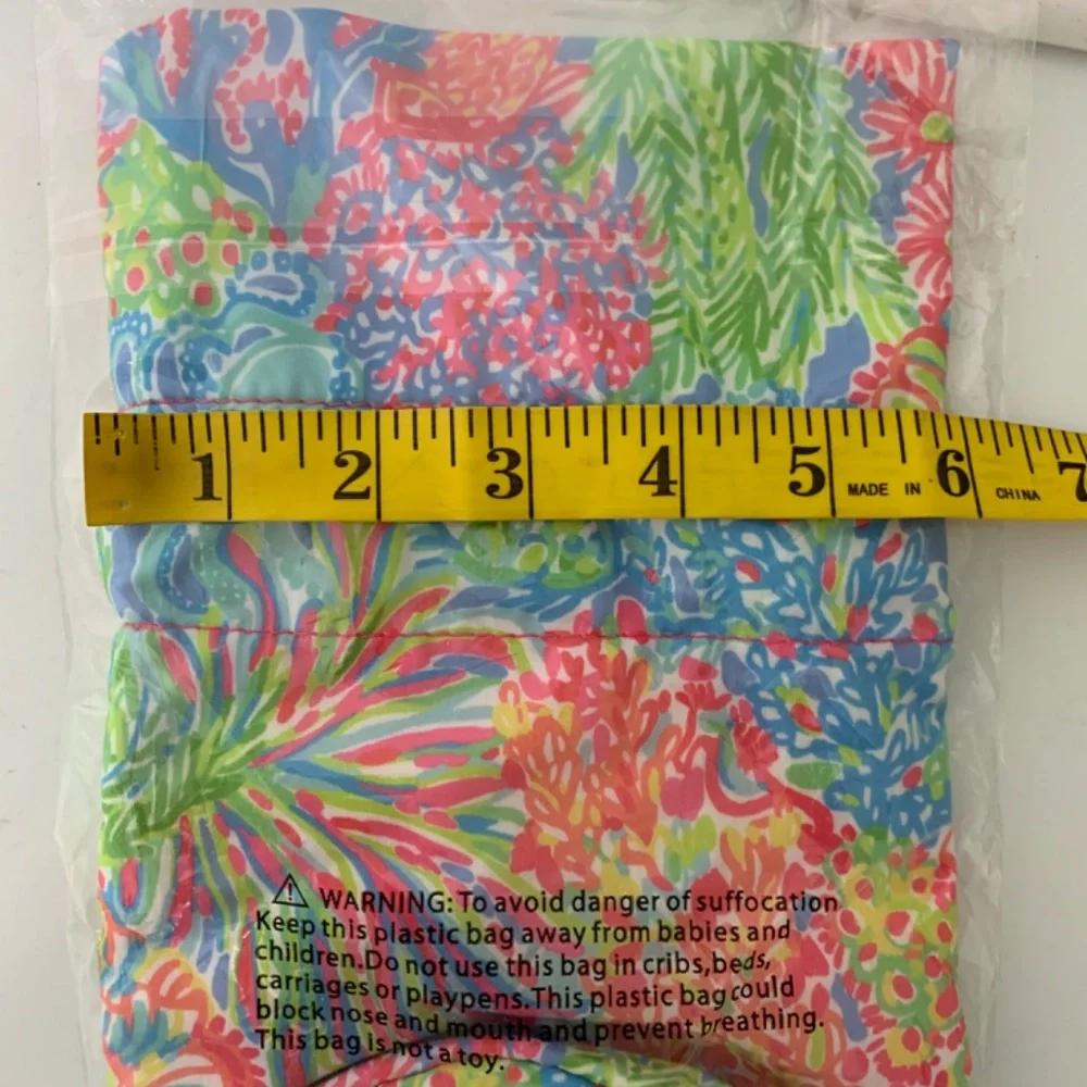 Lilly Pulitzer Wine Tote Featured in Lover's Coral NEW Vibrant Beachy Preppy - Picture 8 of 9